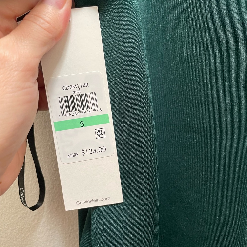 Emerald Green brand new Calvin Klein Dress.